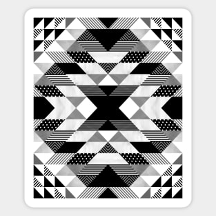 Native American Black and White Pattern Sticker